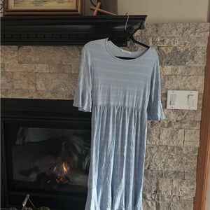 Baby Blue Flowy Dress